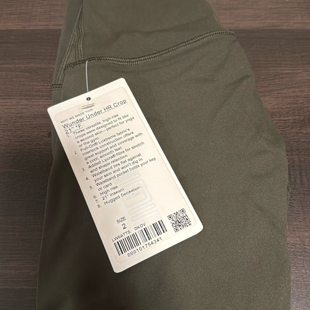 Lululemon Wunder under cropped leggings